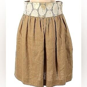 Lauren Moffat gold skirt Size 4 with pockets!!